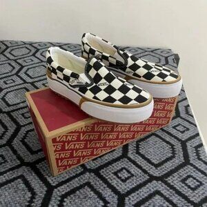 VANS Era Stacked Checkerboard Slip On Canvas Shoes